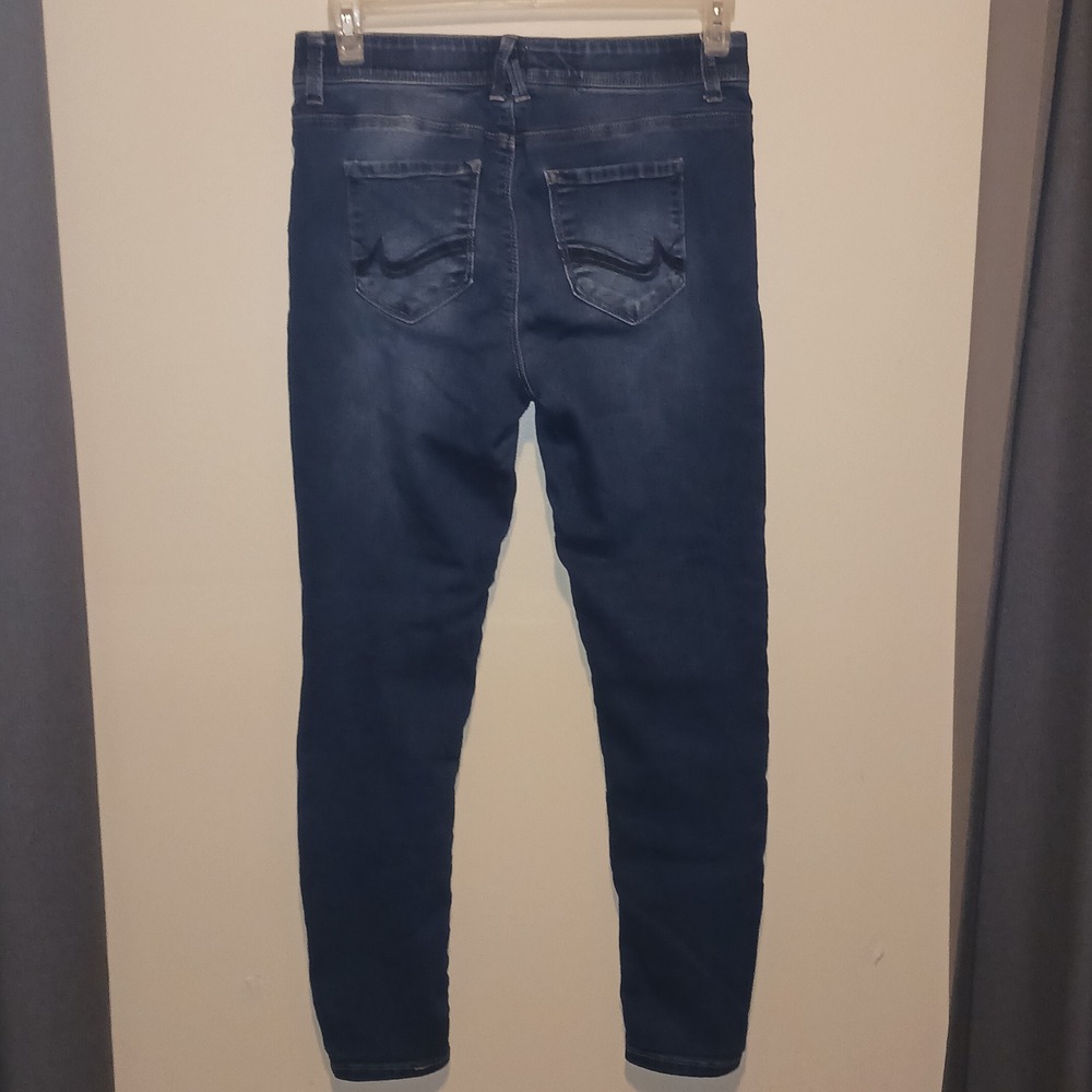 Angels Forever Young Skinny Blue Jeans Medium Wash Elastic Waist 10/30 - Picture 5 of 9